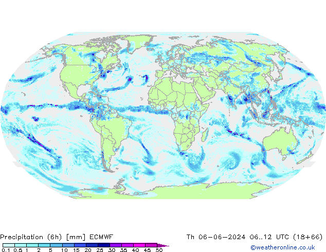 Z500/Rain (+SLP)/Z850 ECMWF jue 06.06.2024 12 UTC