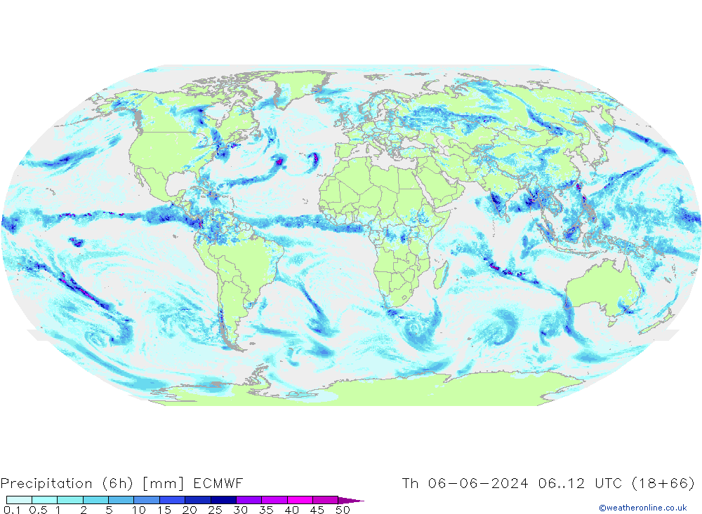 Z500/Rain (+SLP)/Z850 ECMWF jue 06.06.2024 12 UTC