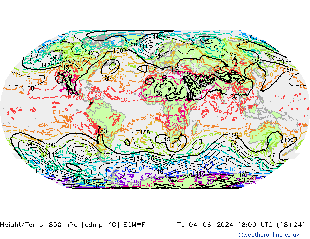 Z500/Rain (+SLP)/Z850 ECMWF Tu 04.06.2024 18 UTC