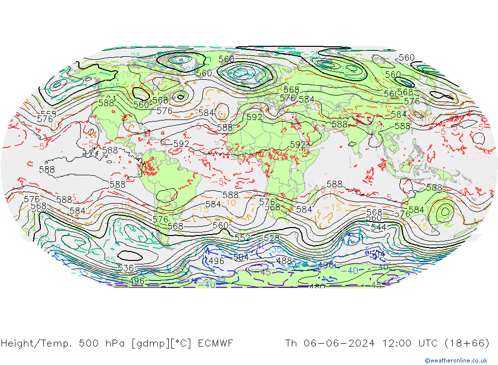 Z500/Rain (+SLP)/Z850 ECMWF jue 06.06.2024 12 UTC