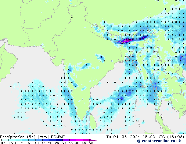 Z500/Rain (+SLP)/Z850 ECMWF mar 04.06.2024 00 UTC