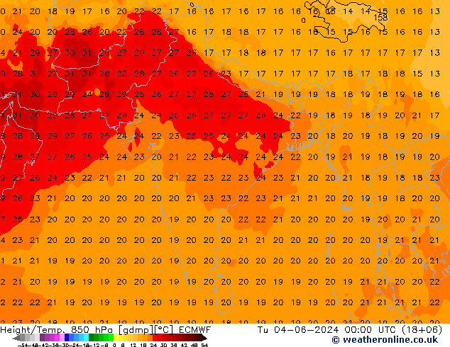 Z500/Rain (+SLP)/Z850 ECMWF mar 04.06.2024 00 UTC