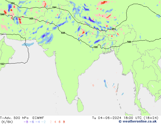 T-Adv. 500 hPa ECMWF mar 04.06.2024 18 UTC