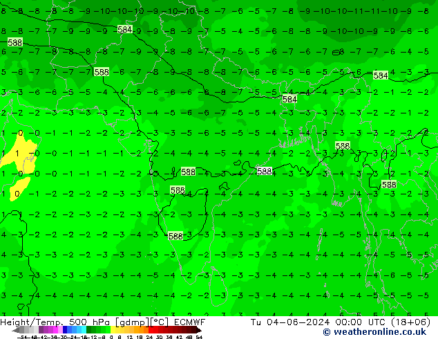 Z500/Rain (+SLP)/Z850 ECMWF mar 04.06.2024 00 UTC