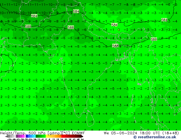 Z500/Rain (+SLP)/Z850 ECMWF  05.06.2024 18 UTC