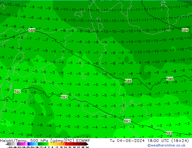 Z500/Rain (+SLP)/Z850 ECMWF mar 04.06.2024 18 UTC