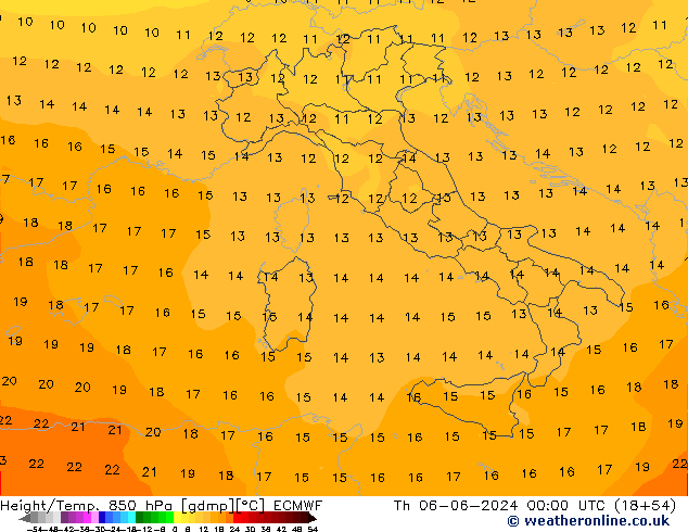 Z500/Rain (+SLP)/Z850 ECMWF Th 06.06.2024 00 UTC