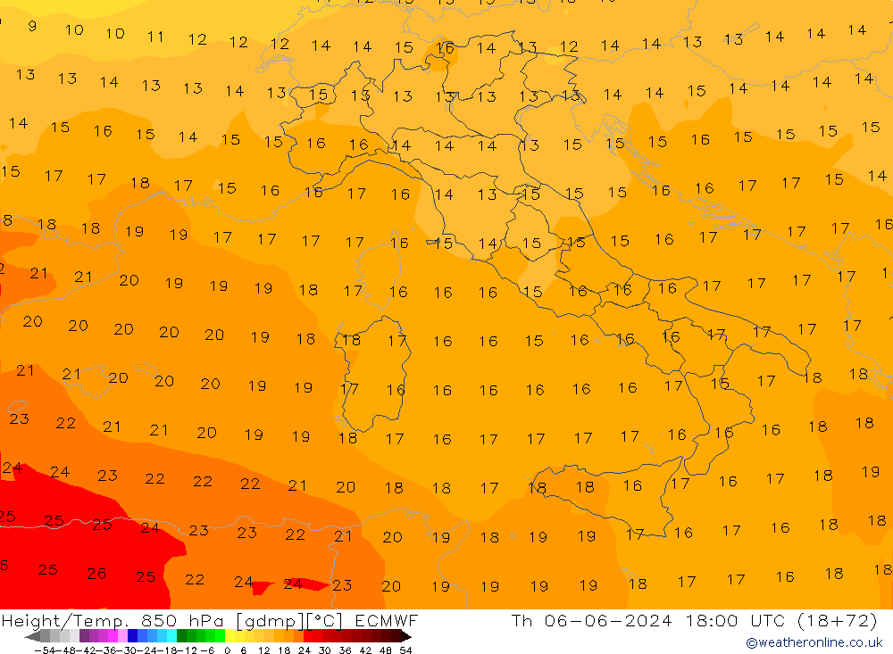 Z500/Rain (+SLP)/Z850 ECMWF Qui 06.06.2024 18 UTC