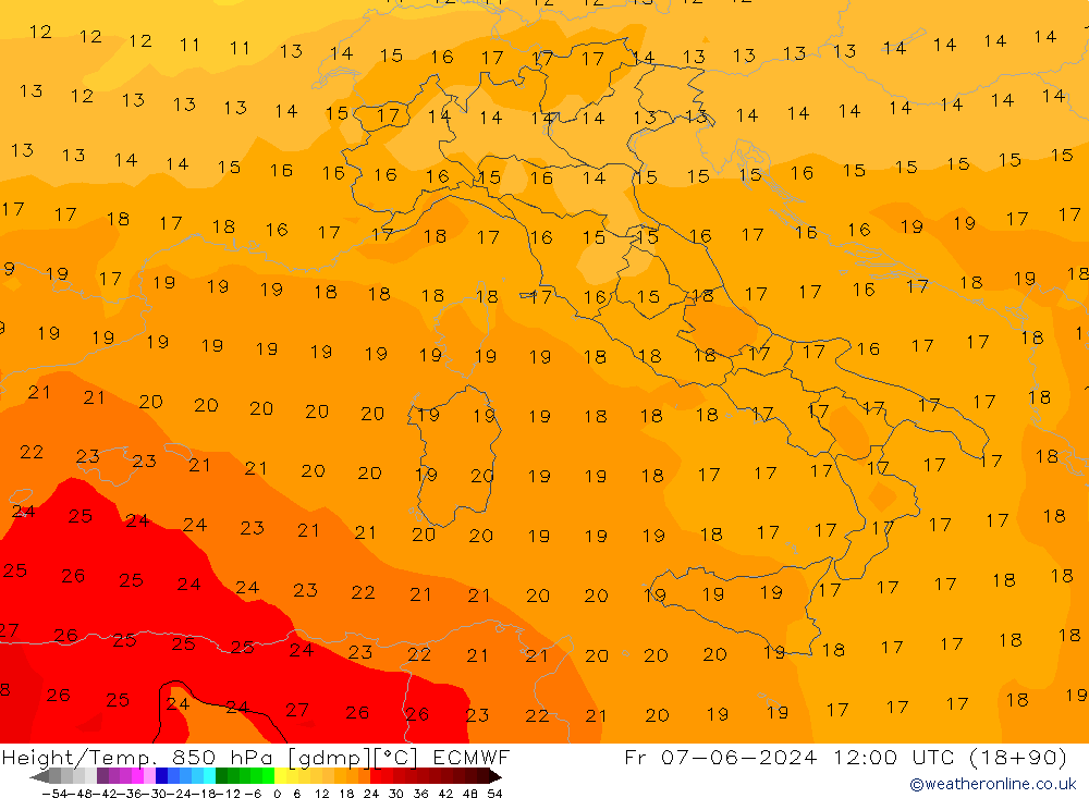 Z500/Rain (+SLP)/Z850 ECMWF Sex 07.06.2024 12 UTC