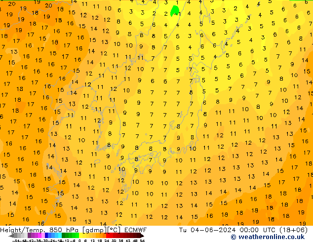 Z500/Rain (+SLP)/Z850 ECMWF Tu 04.06.2024 00 UTC