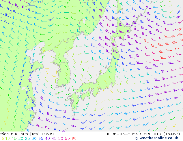 Wind 500 hPa ECMWF Th 06.06.2024 03 UTC