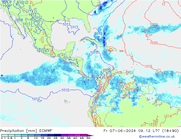 opad ECMWF pt. 07.06.2024 12 UTC