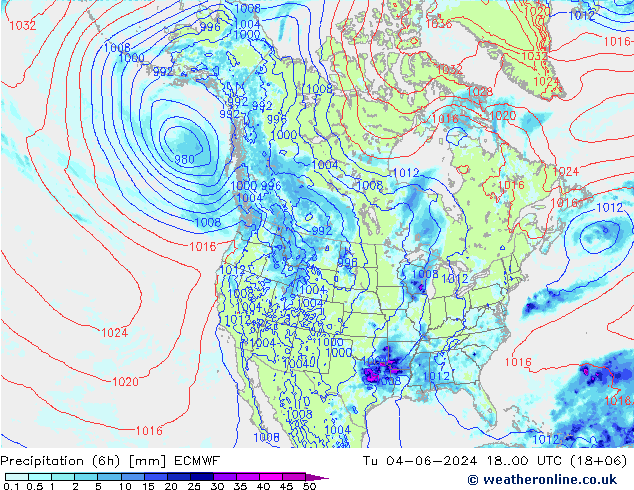 Z500/Rain (+SLP)/Z850 ECMWF Tu 04.06.2024 00 UTC