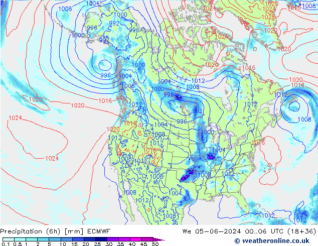 Z500/Rain (+SLP)/Z850 ECMWF Mi 05.06.2024 06 UTC