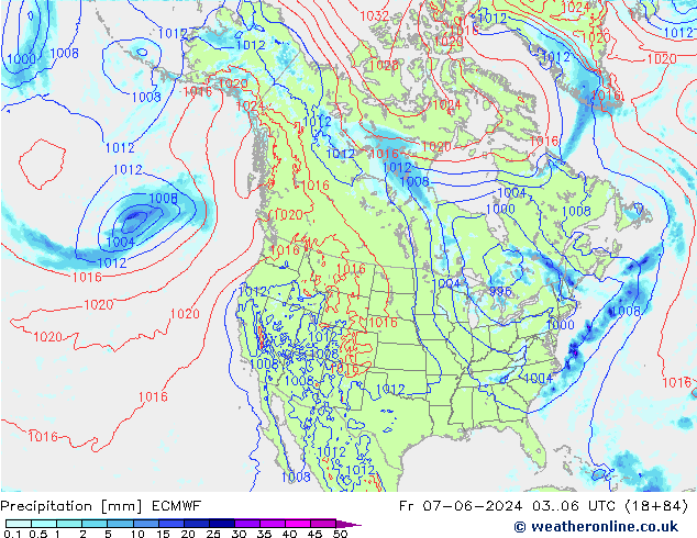 Niederschlag ECMWF Fr 07.06.2024 06 UTC