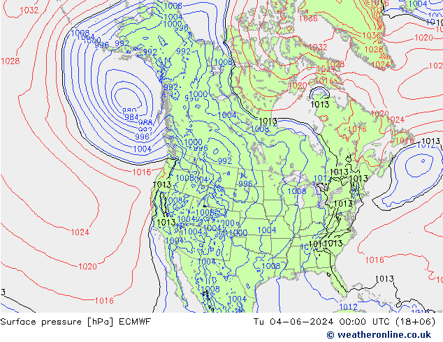 ciśnienie ECMWF wto. 04.06.2024 00 UTC