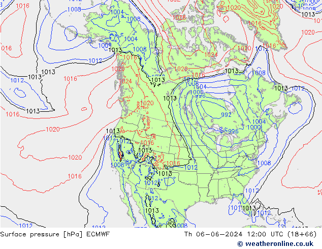 Yer basıncı ECMWF Per 06.06.2024 12 UTC