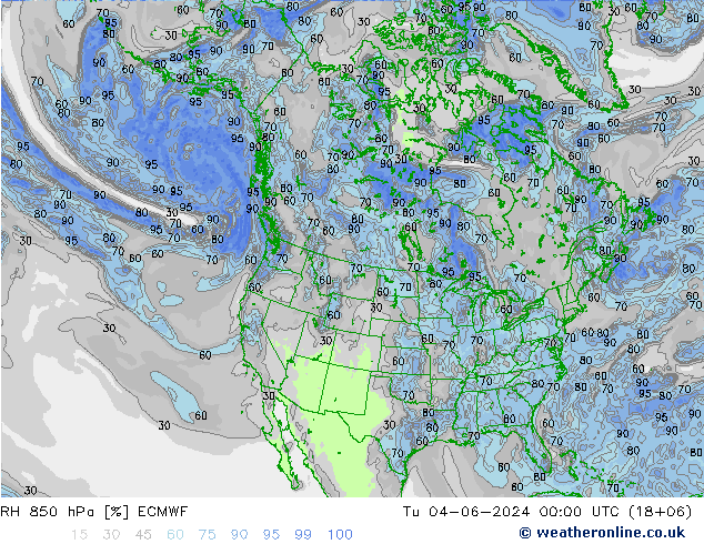 RH 850 hPa ECMWF Di 04.06.2024 00 UTC