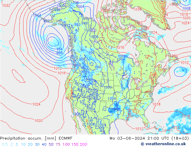 Precipitation accum. ECMWF Mo 03.06.2024 21 UTC