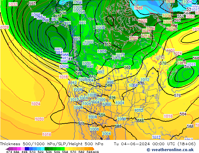 500-1000 hPa Kalınlığı ECMWF Sa 04.06.2024 00 UTC