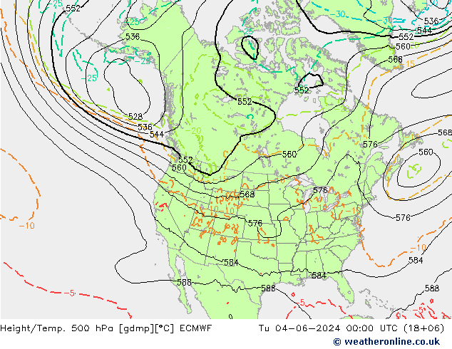 Z500/Rain (+SLP)/Z850 ECMWF Di 04.06.2024 00 UTC