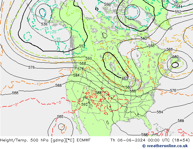 Z500/Rain (+SLP)/Z850 ECMWF  06.06.2024 00 UTC