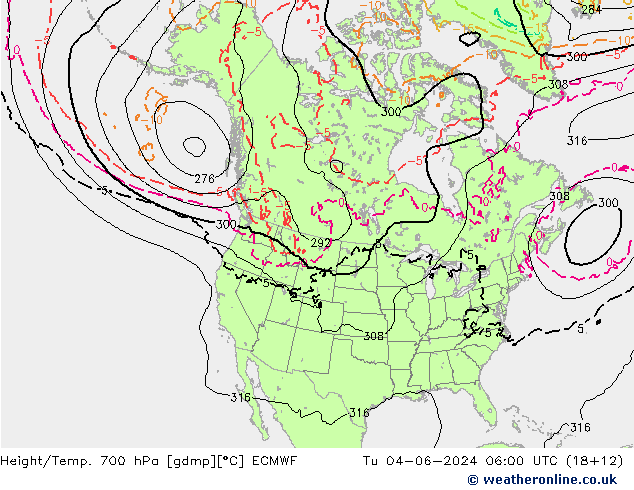 Height/Temp. 700 hPa ECMWF  04.06.2024 06 UTC