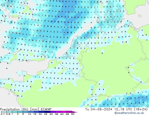 Z500/Rain (+SLP)/Z850 ECMWF Tu 04.06.2024 18 UTC