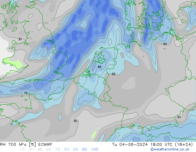 RV 700 hPa ECMWF di 04.06.2024 18 UTC