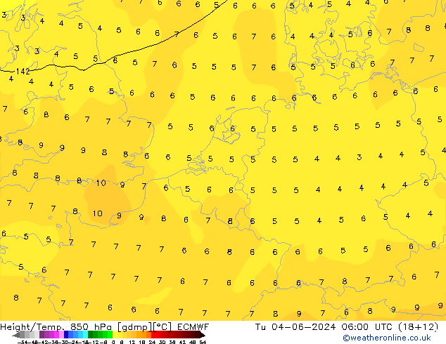 Z500/Rain (+SLP)/Z850 ECMWF  04.06.2024 06 UTC