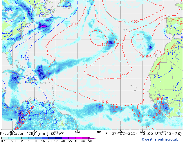 Z500/Rain (+SLP)/Z850 ECMWF Sex 07.06.2024 00 UTC