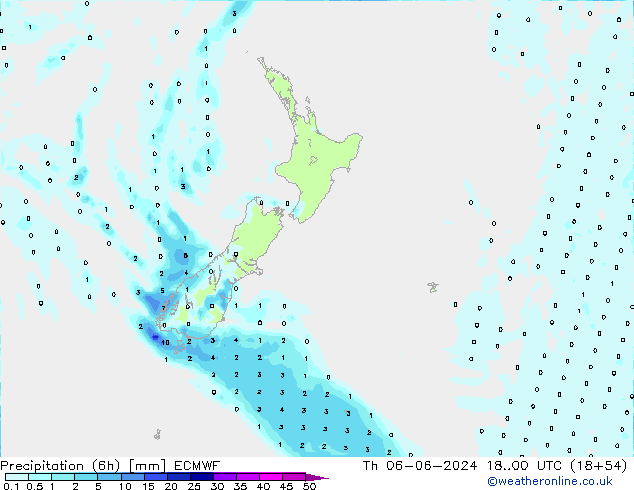 Z500/Rain (+SLP)/Z850 ECMWF чт 06.06.2024 00 UTC