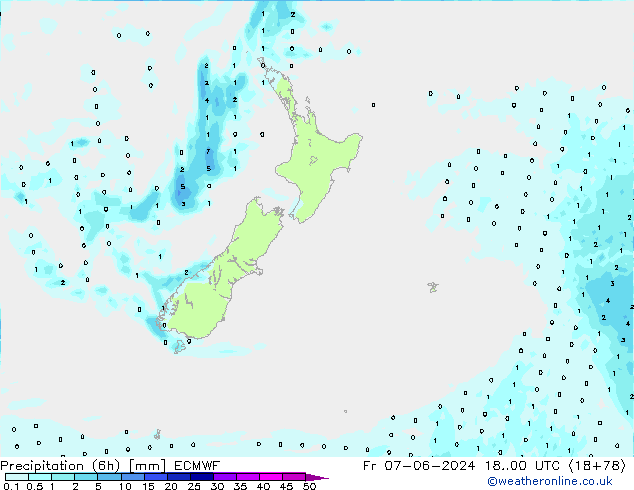 Z500/Rain (+SLP)/Z850 ECMWF vie 07.06.2024 00 UTC