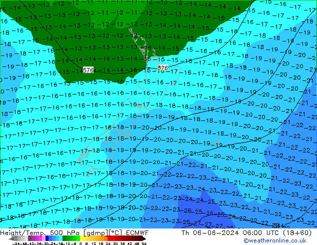 Z500/Rain (+SLP)/Z850 ECMWF Th 06.06.2024 06 UTC