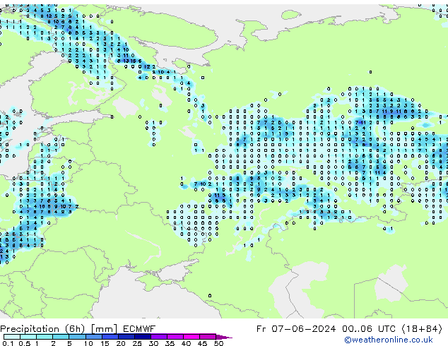 Z500/Rain (+SLP)/Z850 ECMWF  07.06.2024 06 UTC