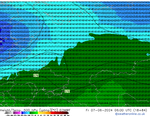 Z500/Rain (+SLP)/Z850 ECMWF  07.06.2024 06 UTC