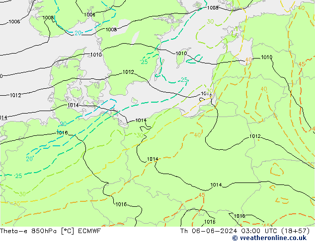 Theta-e 850hPa ECMWF Th 06.06.2024 03 UTC