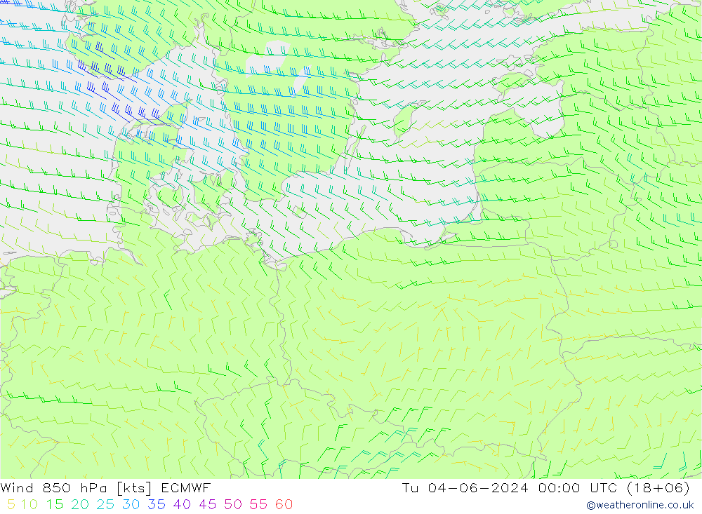 Viento 850 hPa ECMWF mar 04.06.2024 00 UTC