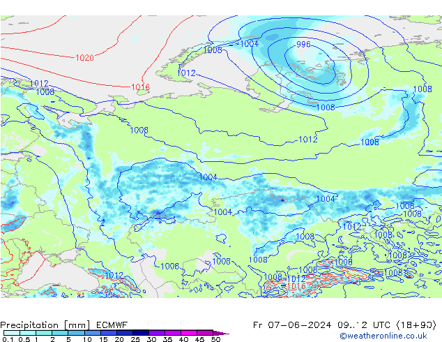 opad ECMWF pt. 07.06.2024 12 UTC