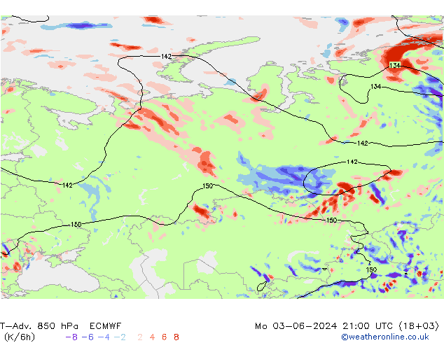 T-Adv. 850 hPa ECMWF  03.06.2024 21 UTC