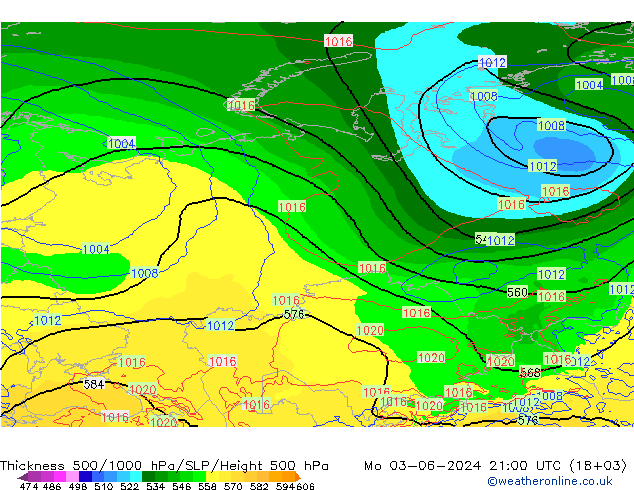 Thck 500-1000hPa ECMWF Mo 03.06.2024 21 UTC