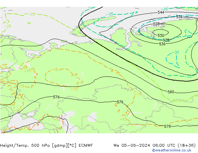 Z500/Regen(+SLP)/Z850 ECMWF wo 05.06.2024 06 UTC