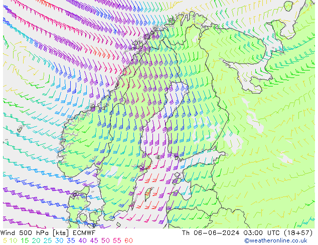 Vent 500 hPa ECMWF jeu 06.06.2024 03 UTC