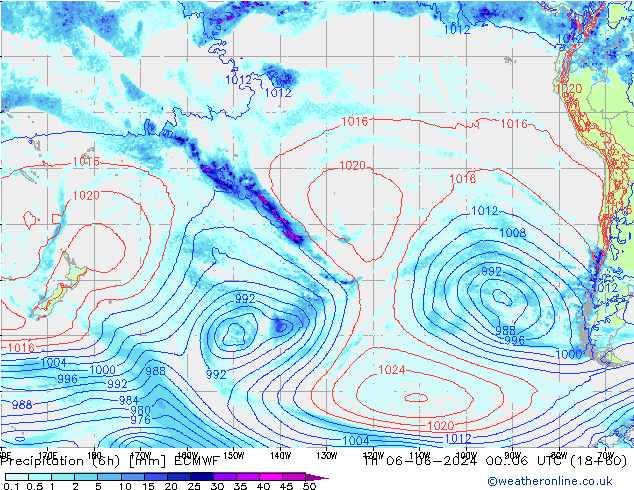 Z500/Rain (+SLP)/Z850 ECMWF  06.06.2024 06 UTC