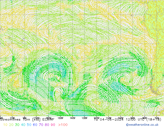 Streamlines 10m ECMWF Tu 04.06.2024 12 UTC