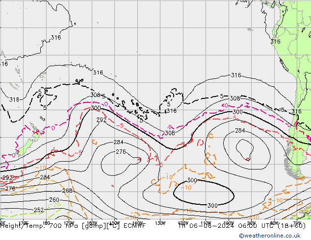 Height/Temp. 700 hPa ECMWF  06.06.2024 06 UTC