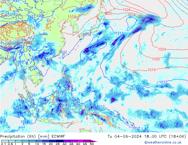 Z500/Rain (+SLP)/Z850 ECMWF mar 04.06.2024 00 UTC