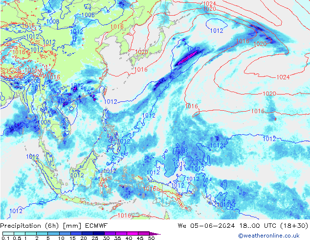 Z500/Rain (+SLP)/Z850 ECMWF ср 05.06.2024 00 UTC