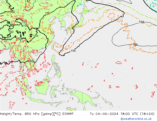 Z500/Rain (+SLP)/Z850 ECMWF mar 04.06.2024 18 UTC