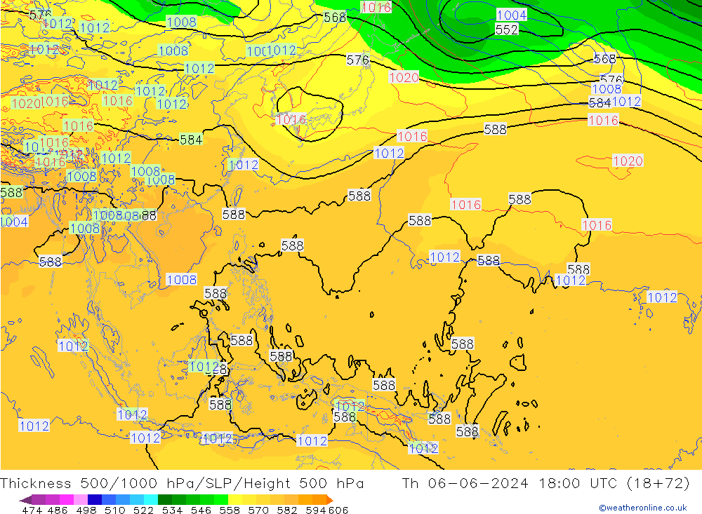 Thck 500-1000hPa ECMWF Th 06.06.2024 18 UTC